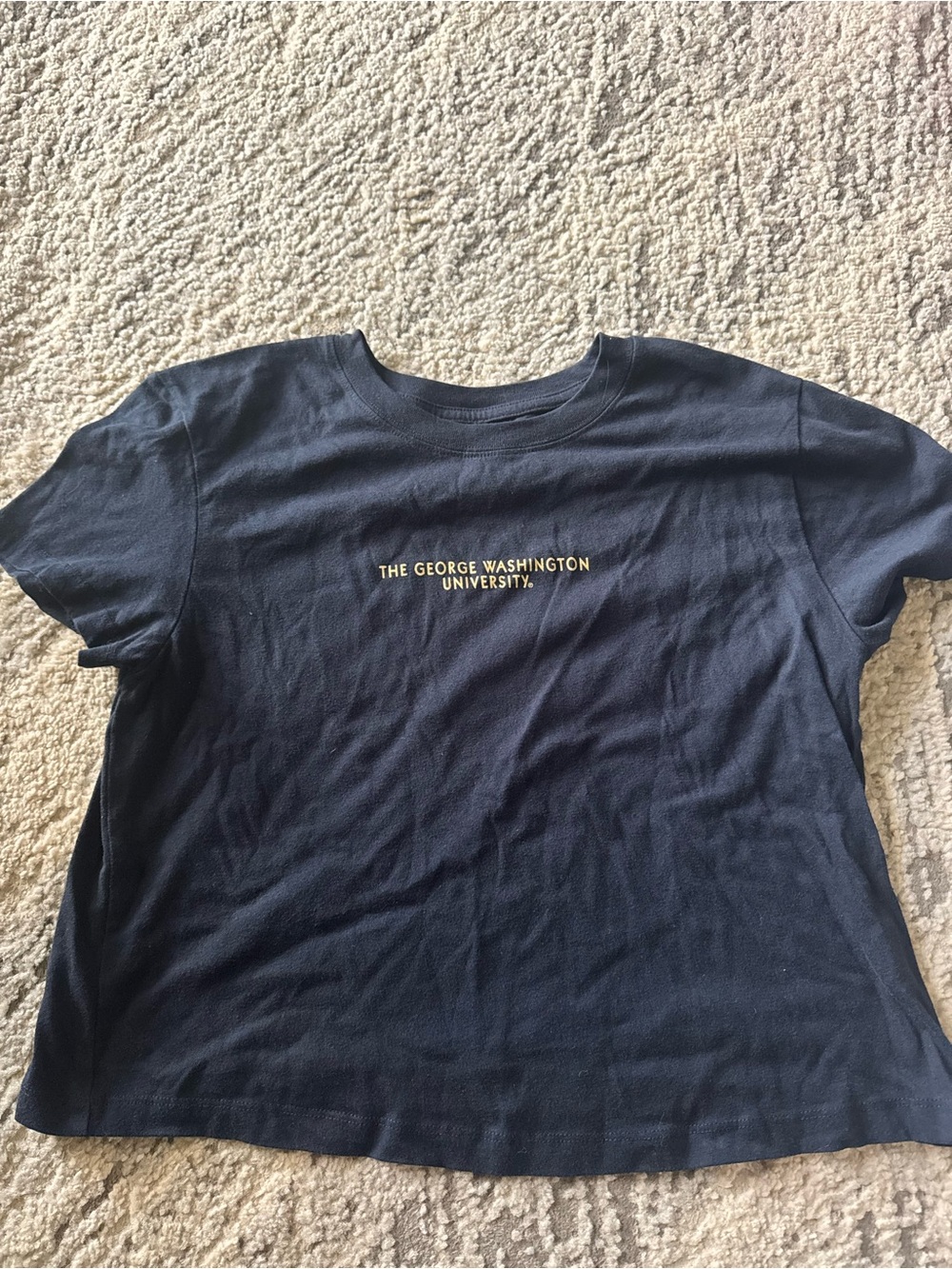 Champion Navy Short Sleeve Tee with Gold Chest Print